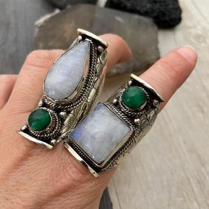 Jade Ring Green Jade Rings Gemstone Ring Jade Rings Jade Stone Ring Jade Ring Women Oval Jade Ring Chunky Rings Trendy Ring Cool Ring image 15
