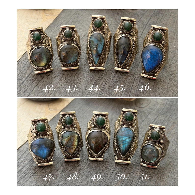 Jade Ring Green Jade Rings Gemstone Ring Jade Rings Jade Stone Ring Jade Ring Women Oval Jade Ring Chunky Rings Trendy Ring Cool Ring image 7