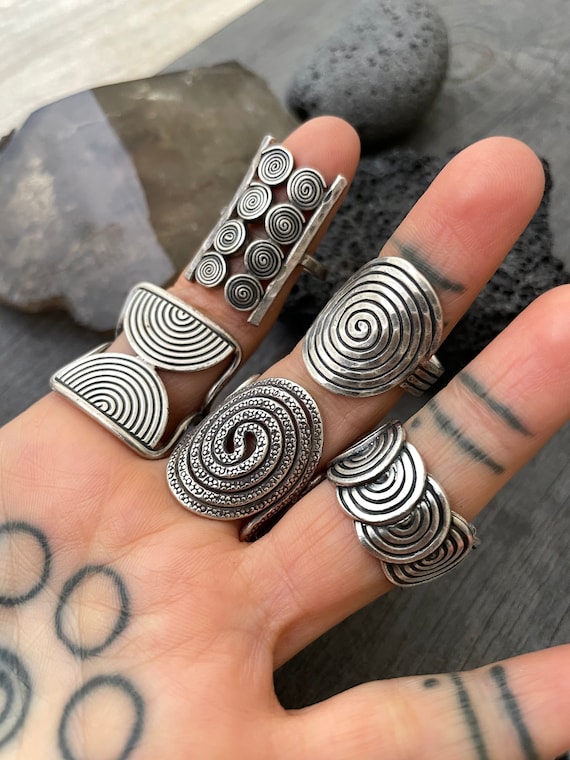 Silverly 9 mm Bali Rope Thumb Rings for Women and Men - 925 Sterling Silver  Rings - Chunky Rings - Wide Band Rings for Men - Scroll Work Design -  Couples Promise Ring - Walmart.com