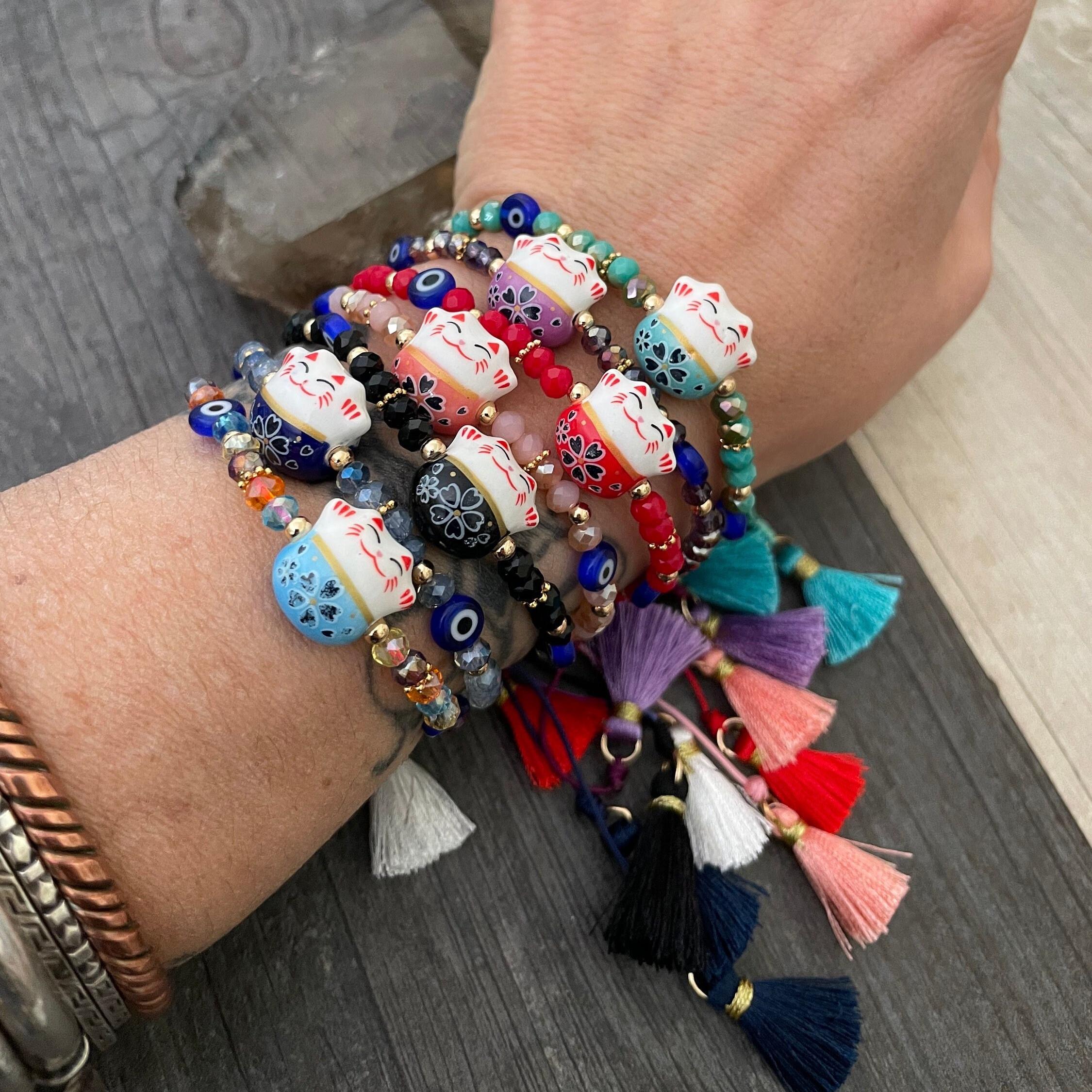 国内で当店のみ Croworld - Beaded Bracelet Amazon.com: 横浜わくわく館 Japan money lucky charms bracelet