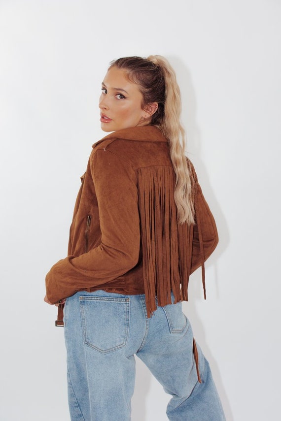 Vintage Fringed Suede Leather Jacket || Fringe Jac