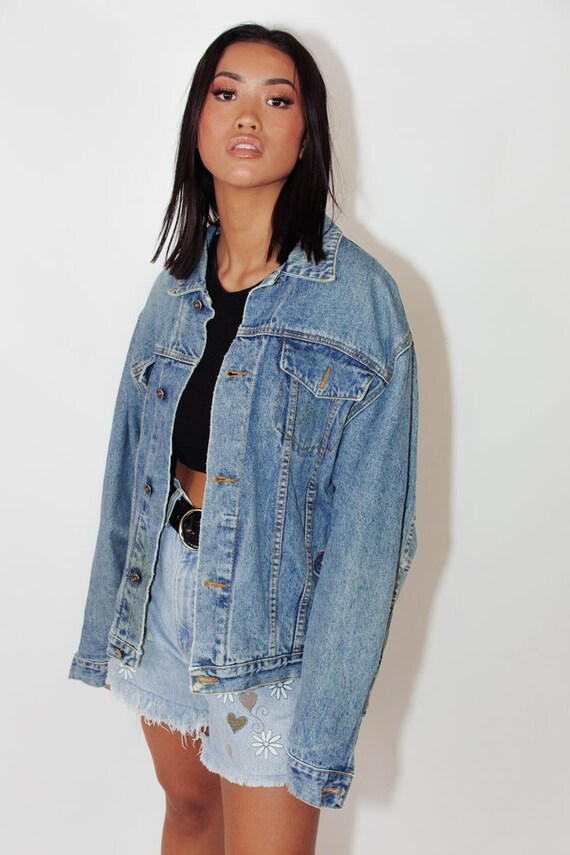 Vintage Tommy Hilfiger Denim Jacket || Vintage Pat