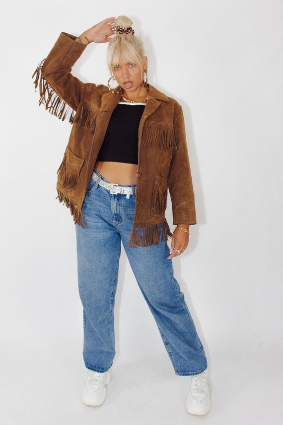Vintage Fringed Suede Leather Jacket || Fringe Jac