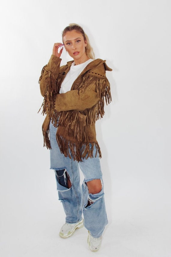 Vintage Fringed Suede Leather Jacket || Fringe Jac