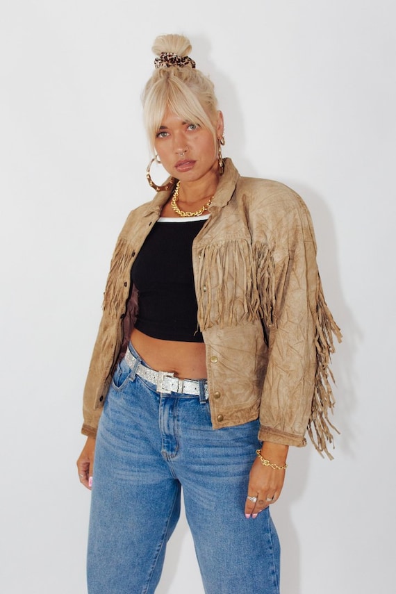Vintage Fringed Suede Leather Jacket || Fringe Jac
