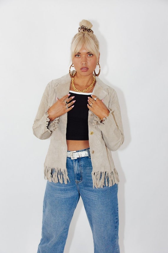 Vintage Fringed Suede Leather Jacket || Fringe Jac