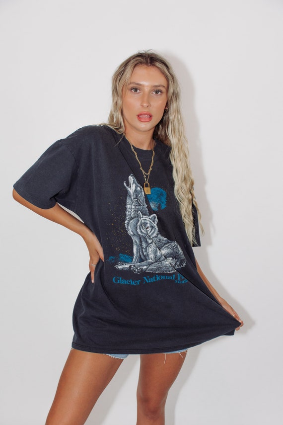 Vintage Animal Tee || Glacier National Park 1987