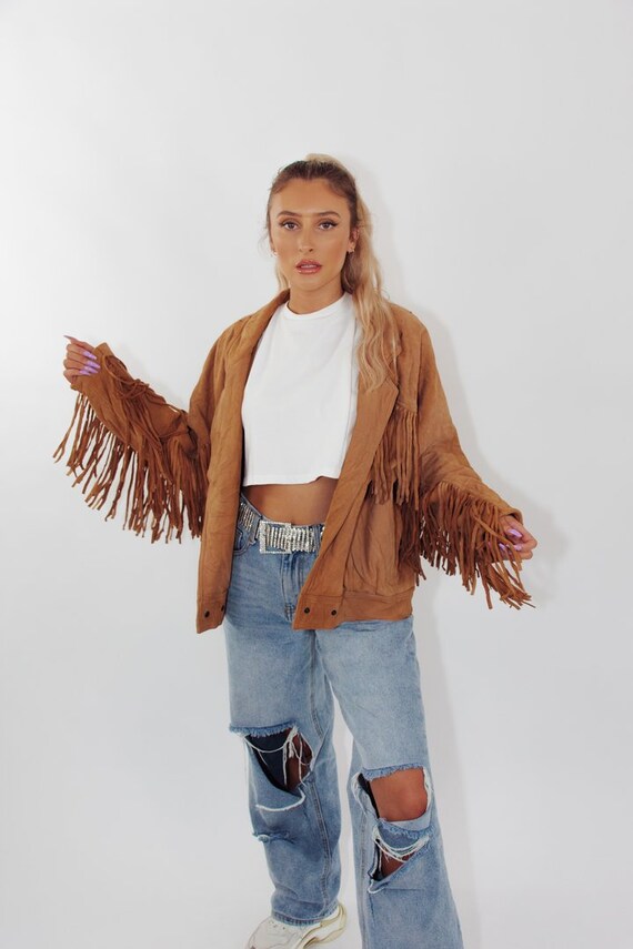 Vintage Fringed Suede Leather Jacket || Fringe Jac
