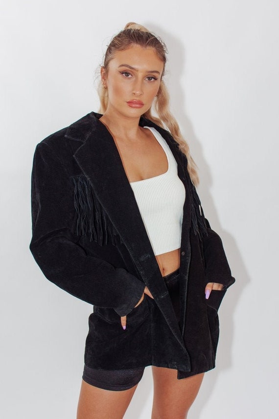Vintage Fringed Suede Leather Jacket || Fringe Jac