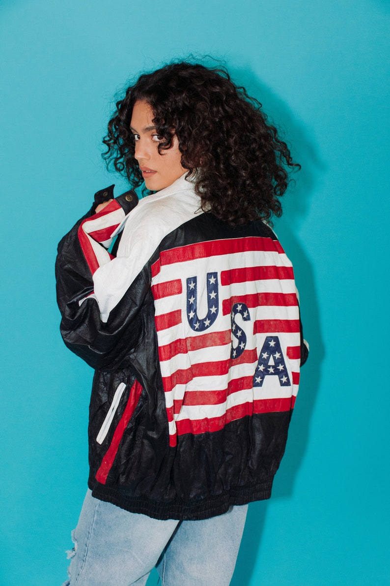 XL RARE Vintage Leather USA Jacket