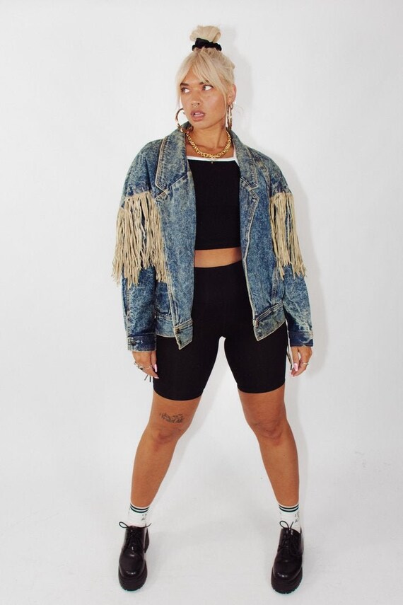 Vintage Acid Wash Denim Jacket || Oversized Denim