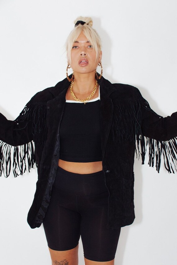 Vintage Fringed Suede Leather Jacket || Fringe Jac