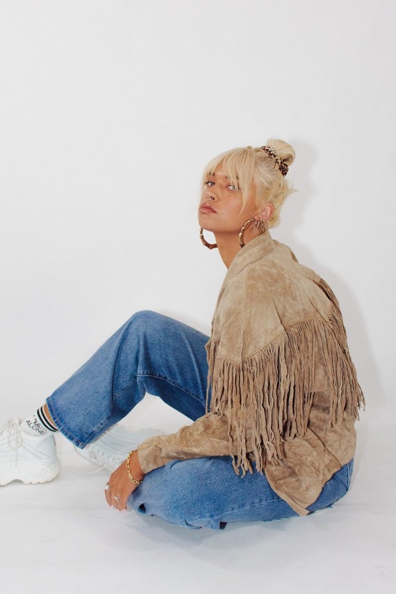 Vintage Fringed Suede Leather Jacket || Fringe Jac
