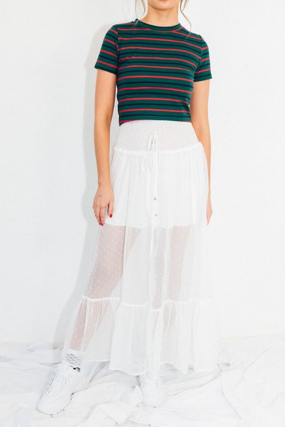white maxi skirt boho