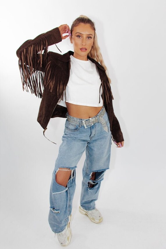 Vintage Fringed Suede Leather Jacket || Fringe Jac