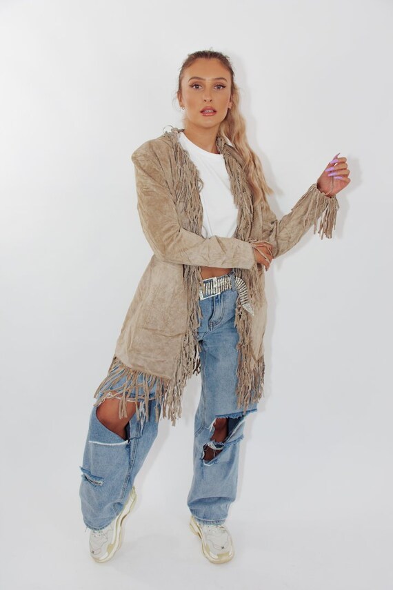 Vintage Fringed Suede Leather Jacket || Fringe Jac