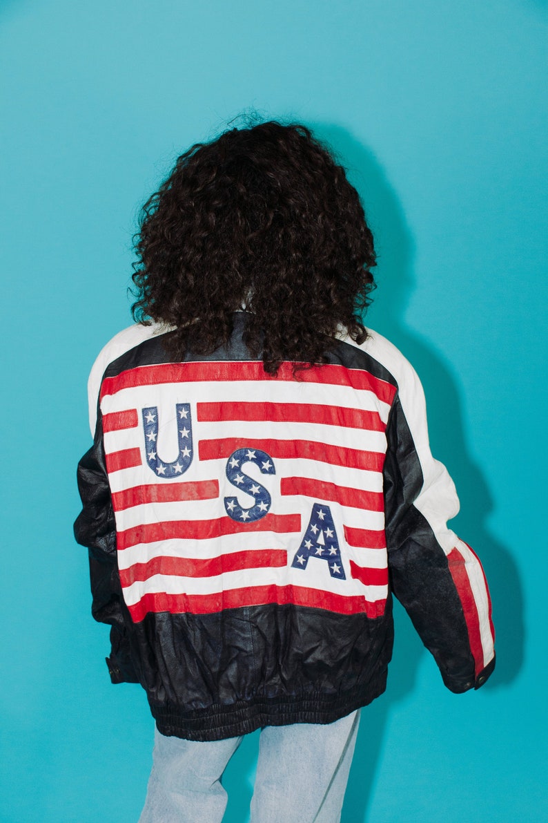 XL RARE Vintage Leather USA Jacket
