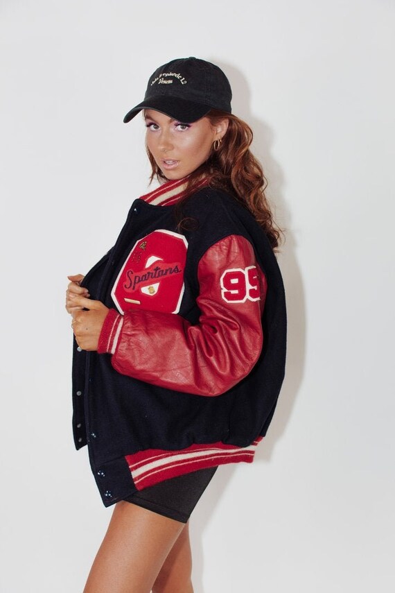 Vintage Leather Varsity Jacket || Vintage Letterma