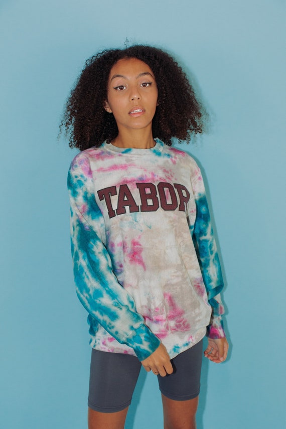 Vintage Sweatshirt || Champion Tie Dye Tabor