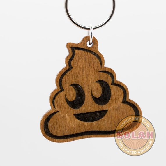poop emoji keyring