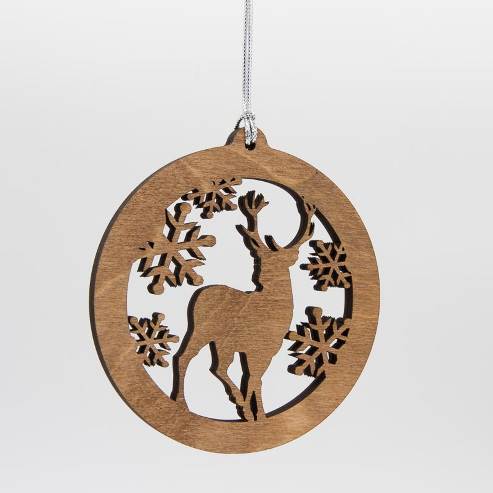 Deer Christmas Wood Ornament Wildlife Silhouette Laser Cut | Etsy