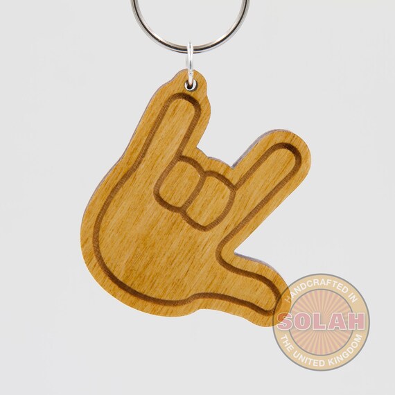 I Love You Hand Sign Emoji Keychain Love You Gesture Emoji Etsy