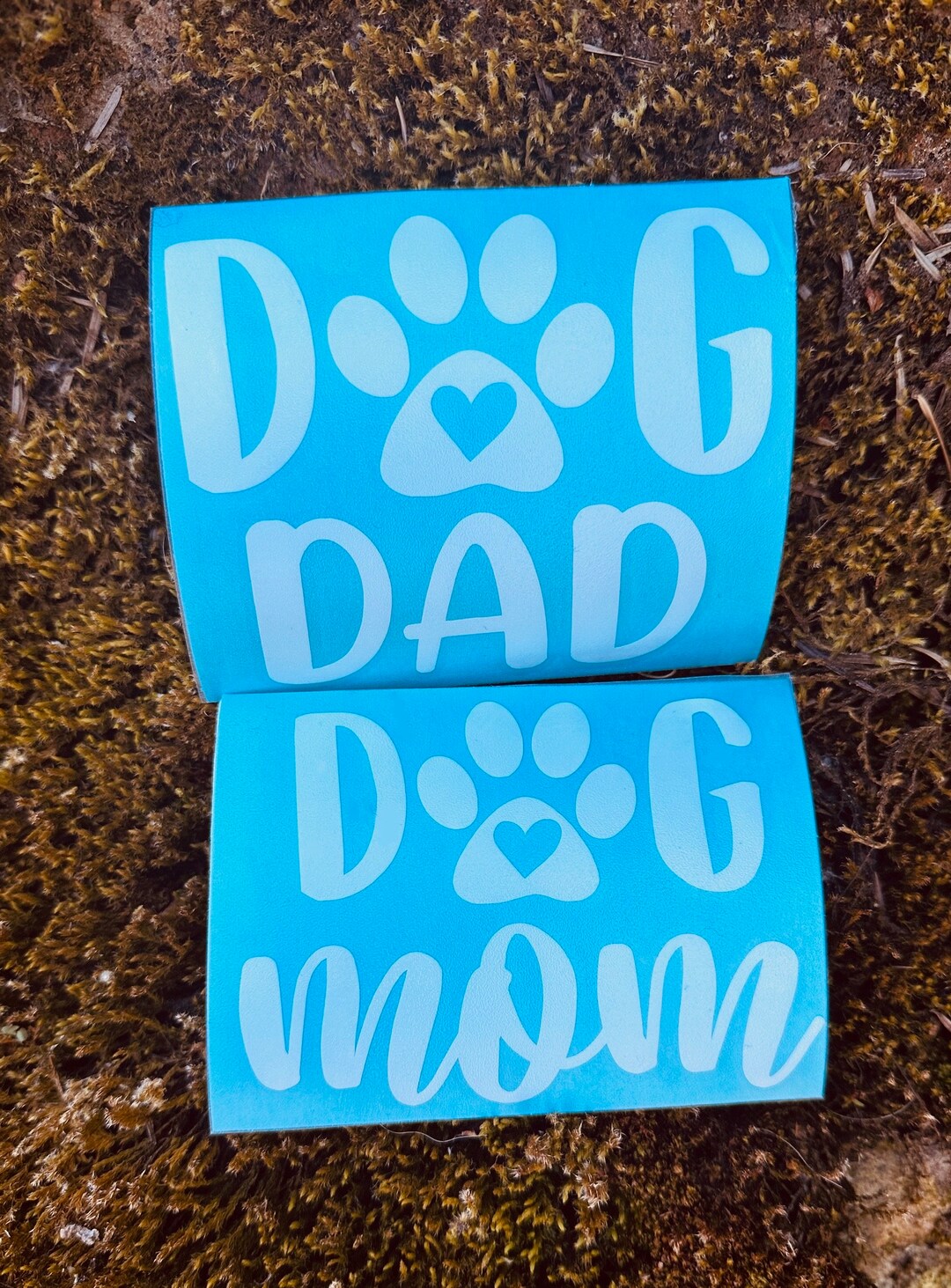 Dog Mom/dog Dad Vinyl Decals - Etsy