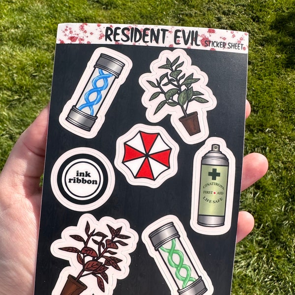Resident Evil Sticker Bogen