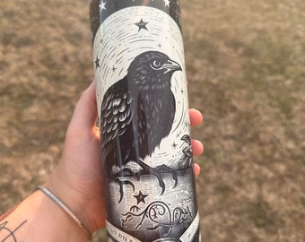 Spooky Witchy Crow 20oz Insulated Stainless Steel Tumbler