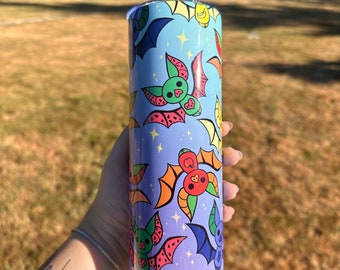 Cute Kawaii Fruit Bats 20oz Insulated Stainless Steel Tumbler