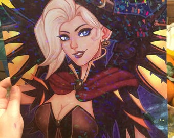 Witch Mercy 11x17 HOLOGRAPHIC print