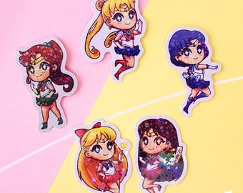 Nautical Magical Girls Holographic Star Vinyl Stickers