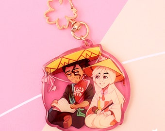 Shunsui Ukitake Kyouki Vietnamese Style Epoxy Acrylic Charm | Anime Bleach