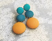 Bridesmaid Earrings, yellow Earrings, mustard Jewelry, Drop Vintage Earrings, Minimalist Jewelry, Small Boho Earring, Simple Circle Earring