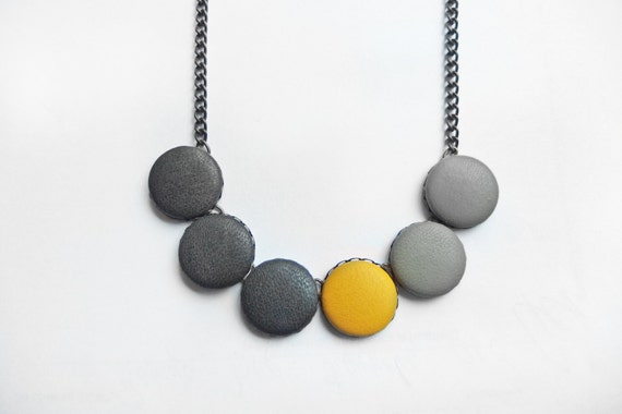Cork Statement Necklace,Black Jewelry Accent Artistic Necklace Marble Cork Necklace Minimalist Jewelry Cork leather Necklace
