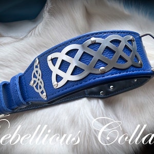 Celtic dog collar with stainless steel 19.7 -23.6 inch (50-60 cm)