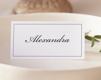 Wedding Place Cards for wedding reception table name cards | Folded tent cards with calligraphy names