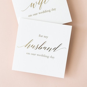 Tarjeta del día de la boda del novio / Regalos para el novio de la novia / Tarjeta para la novia / Para mi esposo en el día de nuestra boda