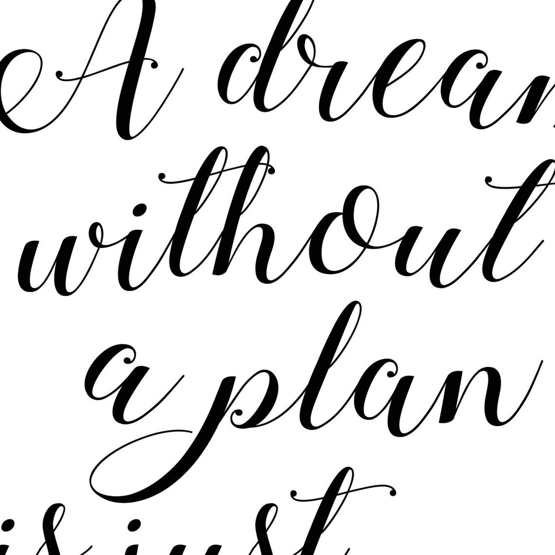 List 103+ Images a dream without a plan is just a wish Completed