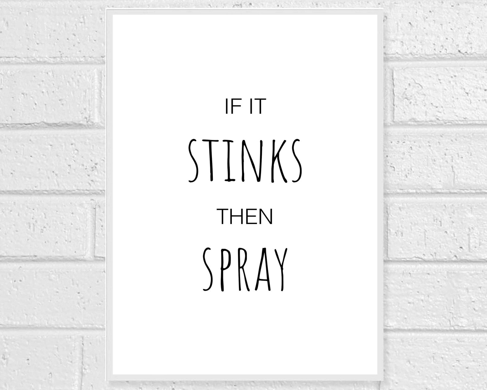 Wenn es stinkt dann Spray Poster lustiges Zitat Wandkunst Etsy