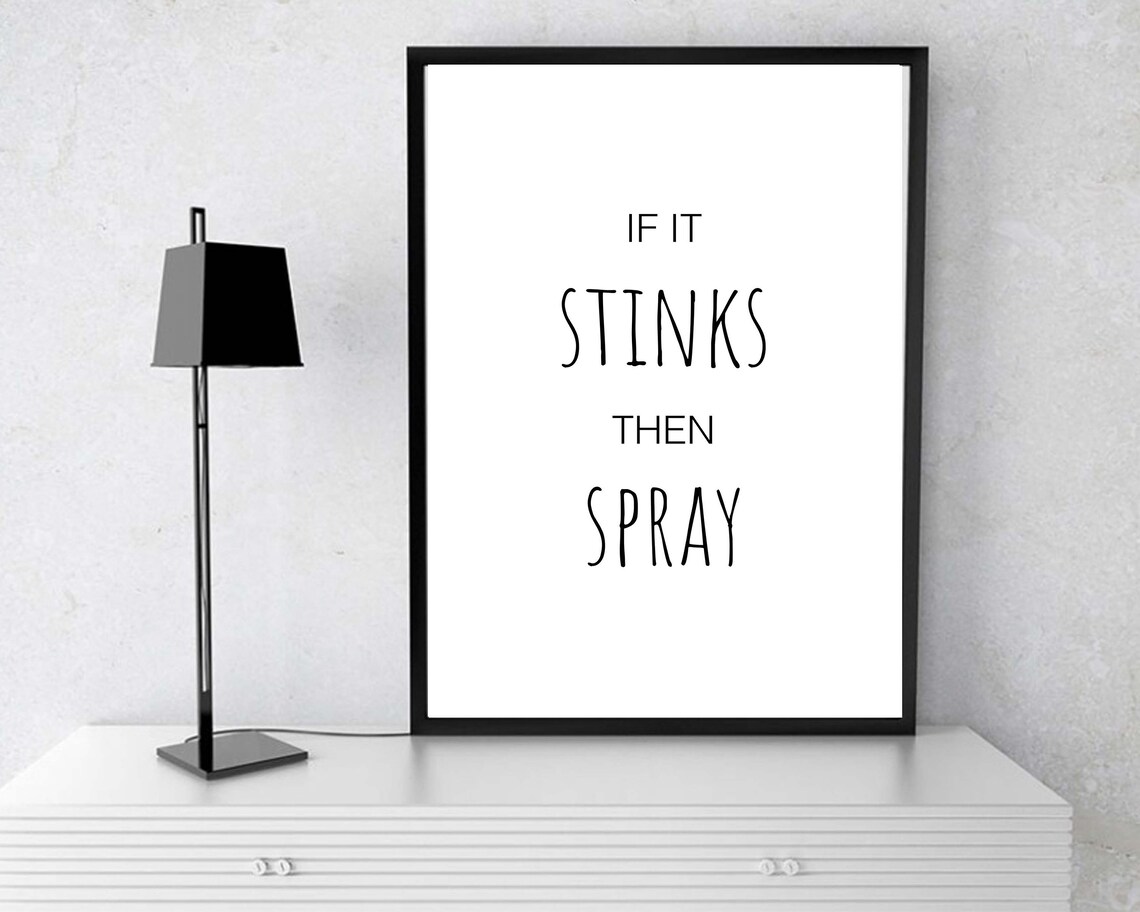 Wenn es stinkt dann Spray Poster lustiges Zitat Wandkunst Etsy