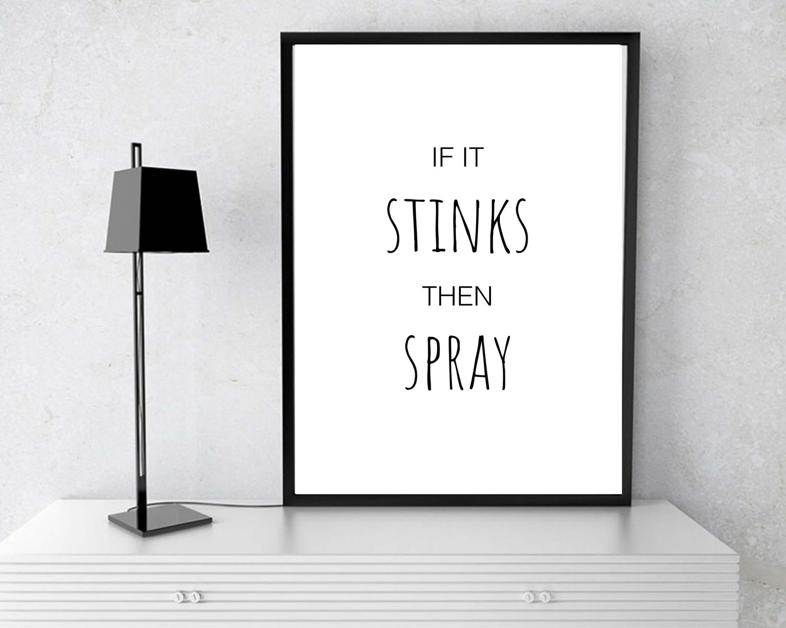 Wenn es stinkt dann Spray Poster lustiges Zitat Wandkunst Etsy