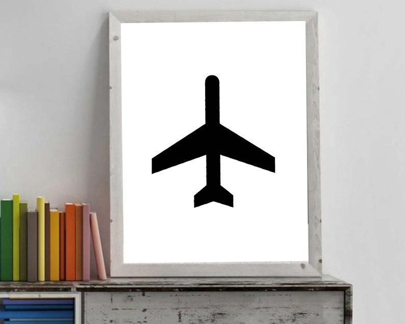 Airplane Decor Travel Printable Airplane Print Gifts For Etsy