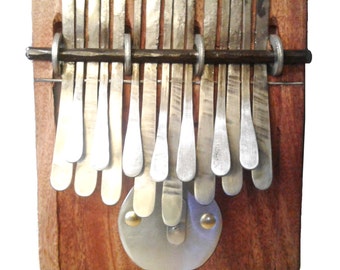 Kalimba D tuning 15-Key handgemaakte duim piano 18 x 16cm + gratis gewatteerde tas duim piano, Nyunga Nyunga, Afrikaanse instrumenten, Juma instrumenten