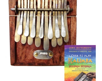 Kalimba G + Boekspecial | Handgemaakte Afrikaanse Kalimba met 15 toetsen in G | Gratis gewatteerde tas | Duimpiano, Nyunga Nyunga, Afrikaanse lamellofoon