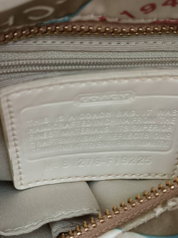 COACH vintage shoulder strap in fabric and leather - image 7