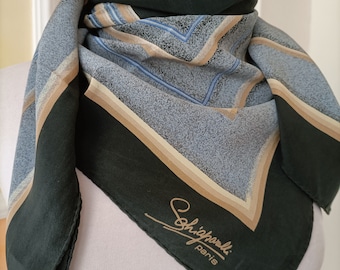 Schiaparelli Paris silk scarf.