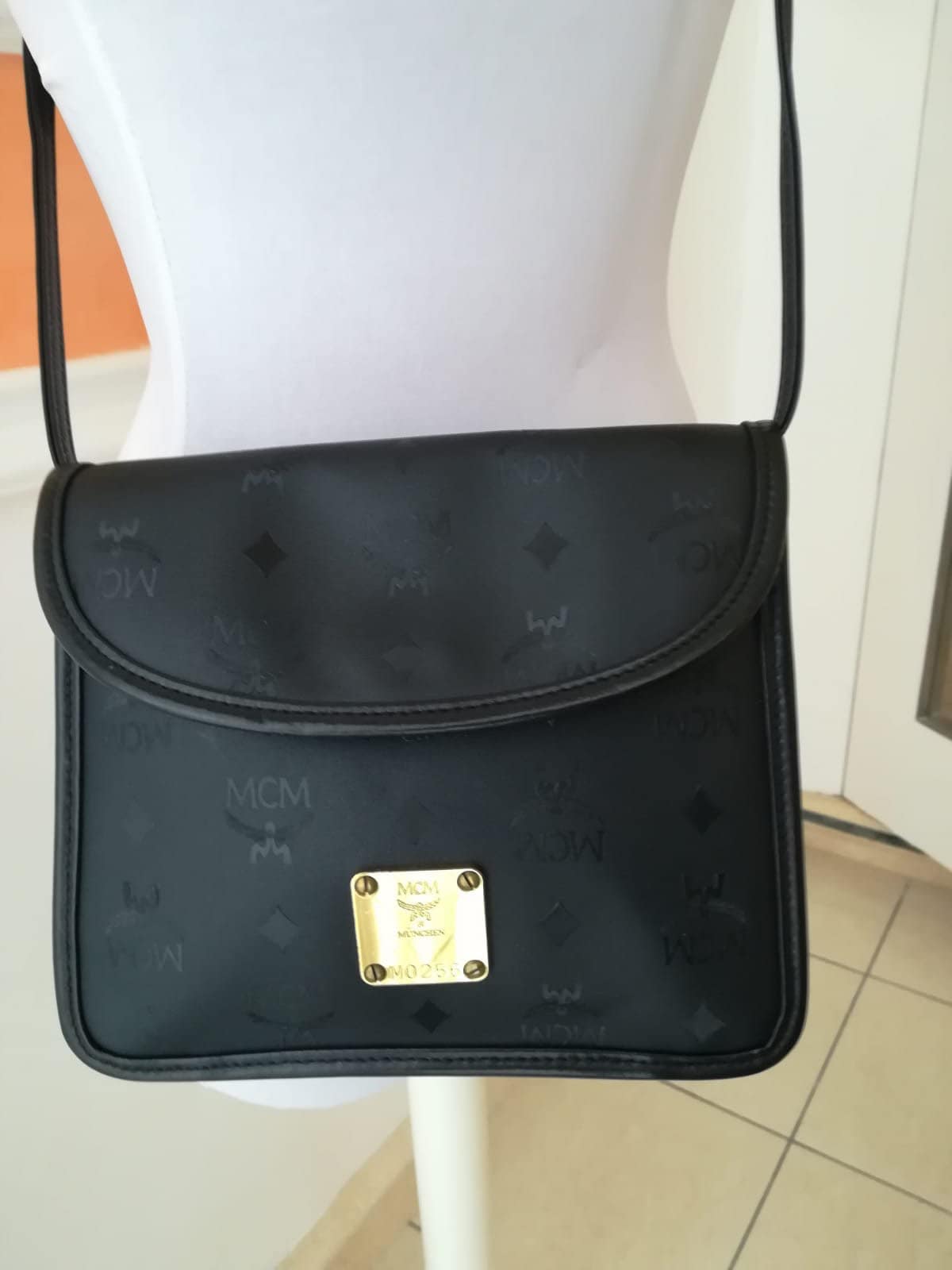 mcm sling bag black