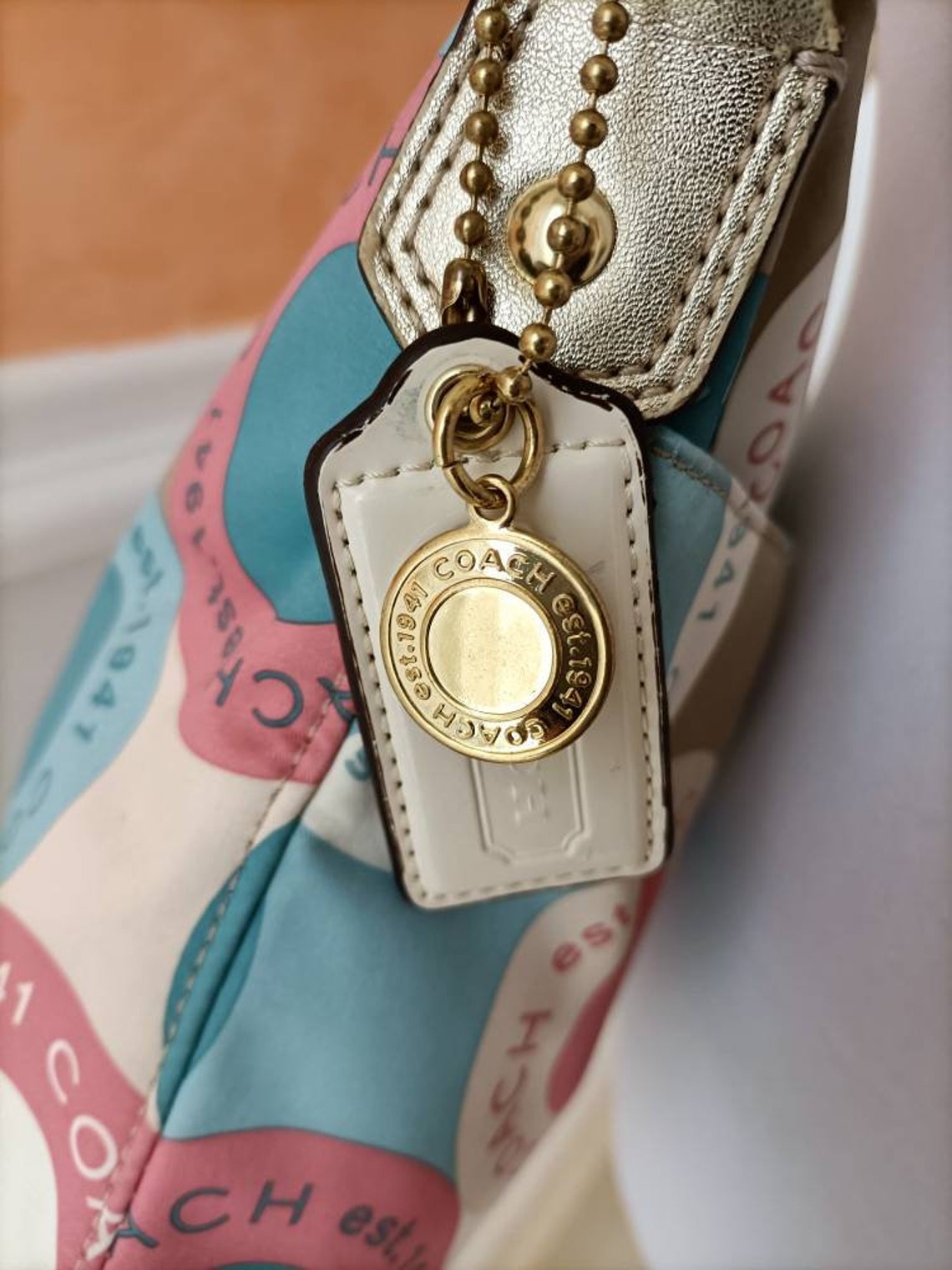 COACH Vintage Shoulder Strap in Fabric and Leather Etsy