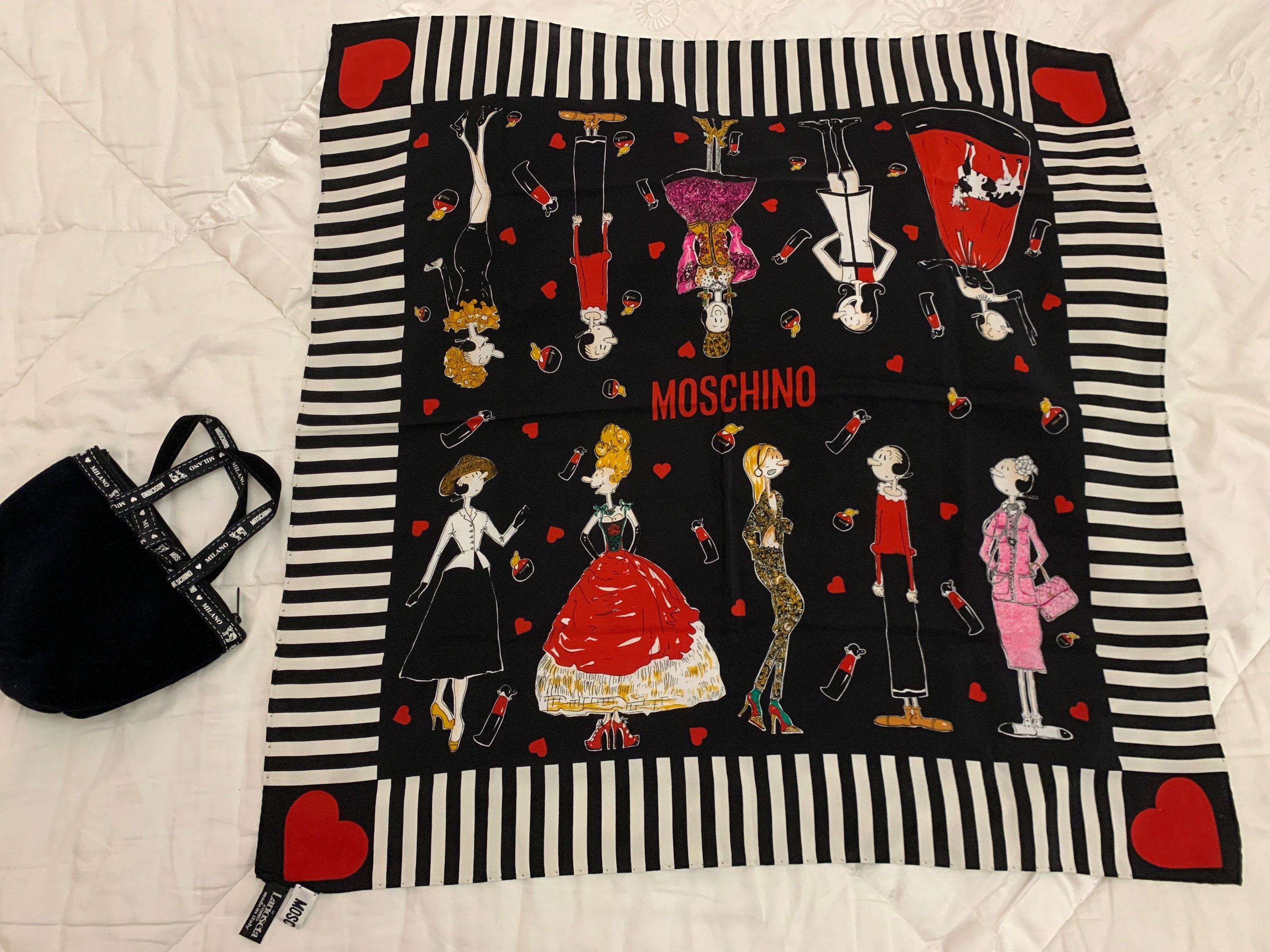 moschino silk scarf